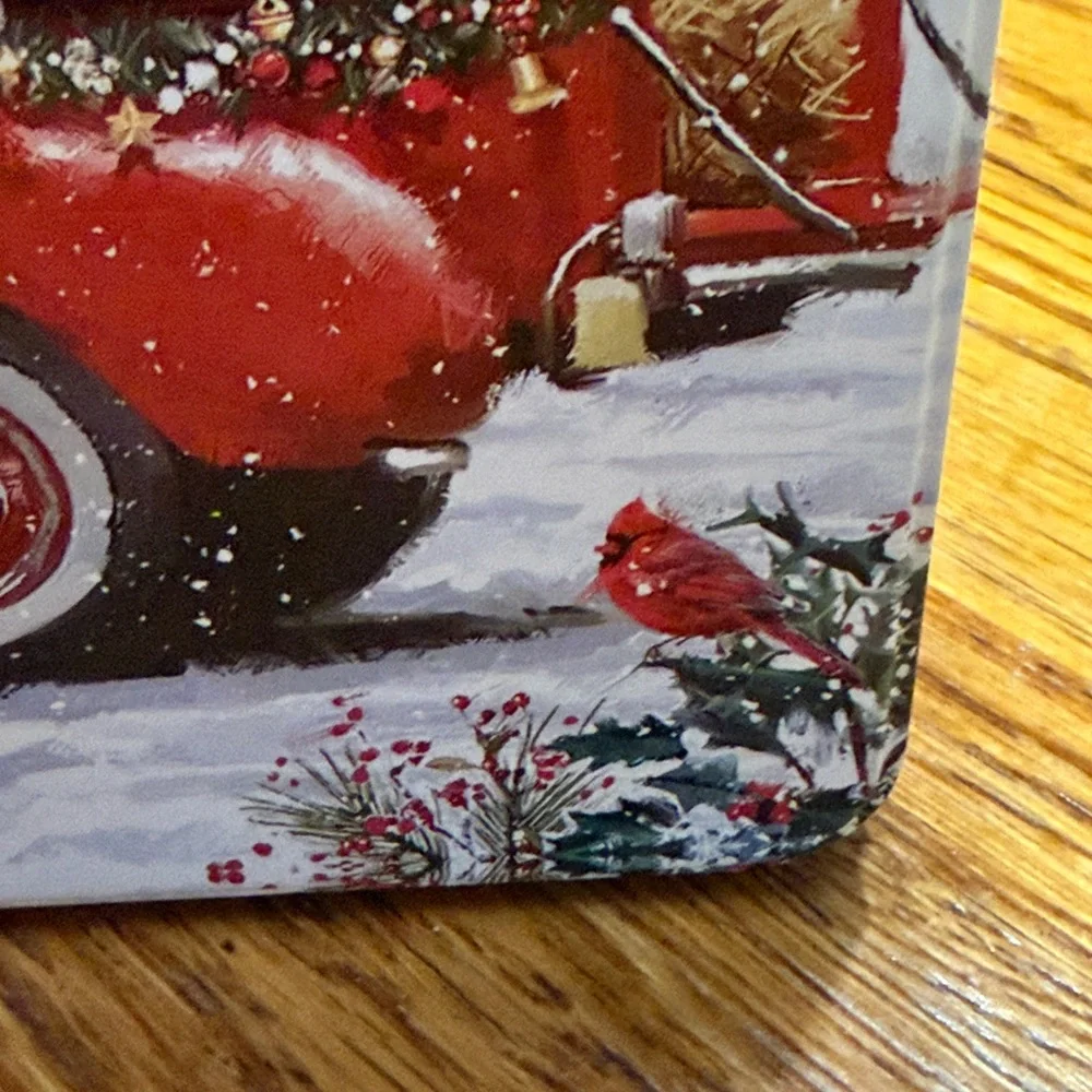 Christmas Scene 300 piece puzzle in a collector tin.  Originally a cookie tin.